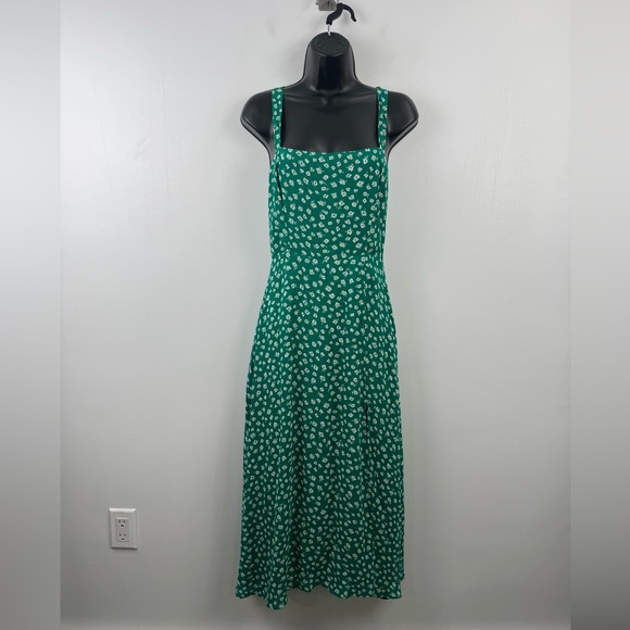 Reformation Women Green Nectarine Floral Dress Size 4 - Picture 1 of 9